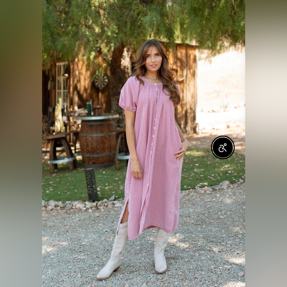 Carly Jean Los Angeles Red and White Maxi Dress